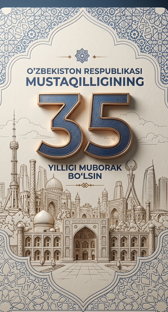 O'zbekiston Mustaqilligining 35 yilligi bezagi